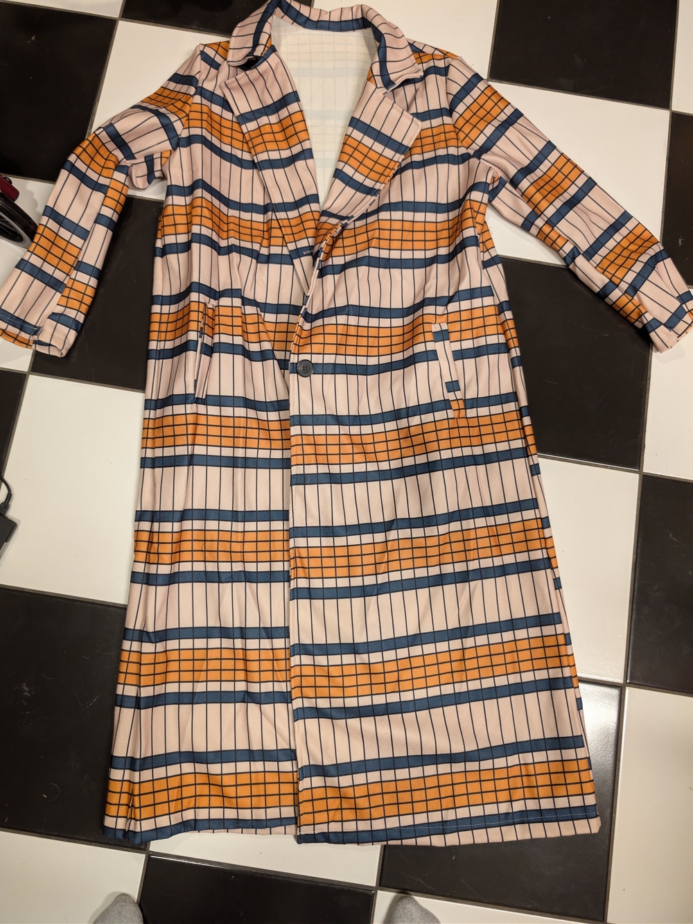 Women’s Long Vintage Trench Coat Retro One Size